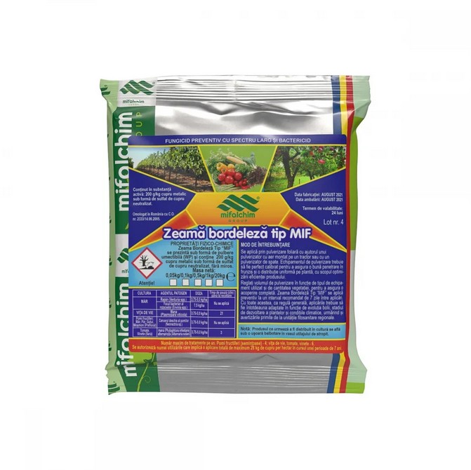Zeama bordeleza cu rol bactericid si fungicid, 1kg