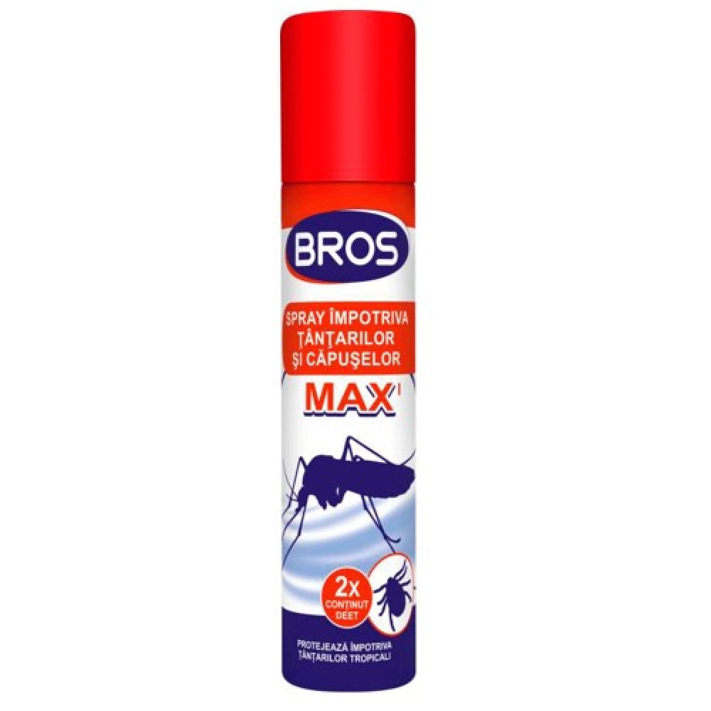 Bros MAX, spray pentru protectie piele, impotriva tantarilor si capuselor 90ml. (208)