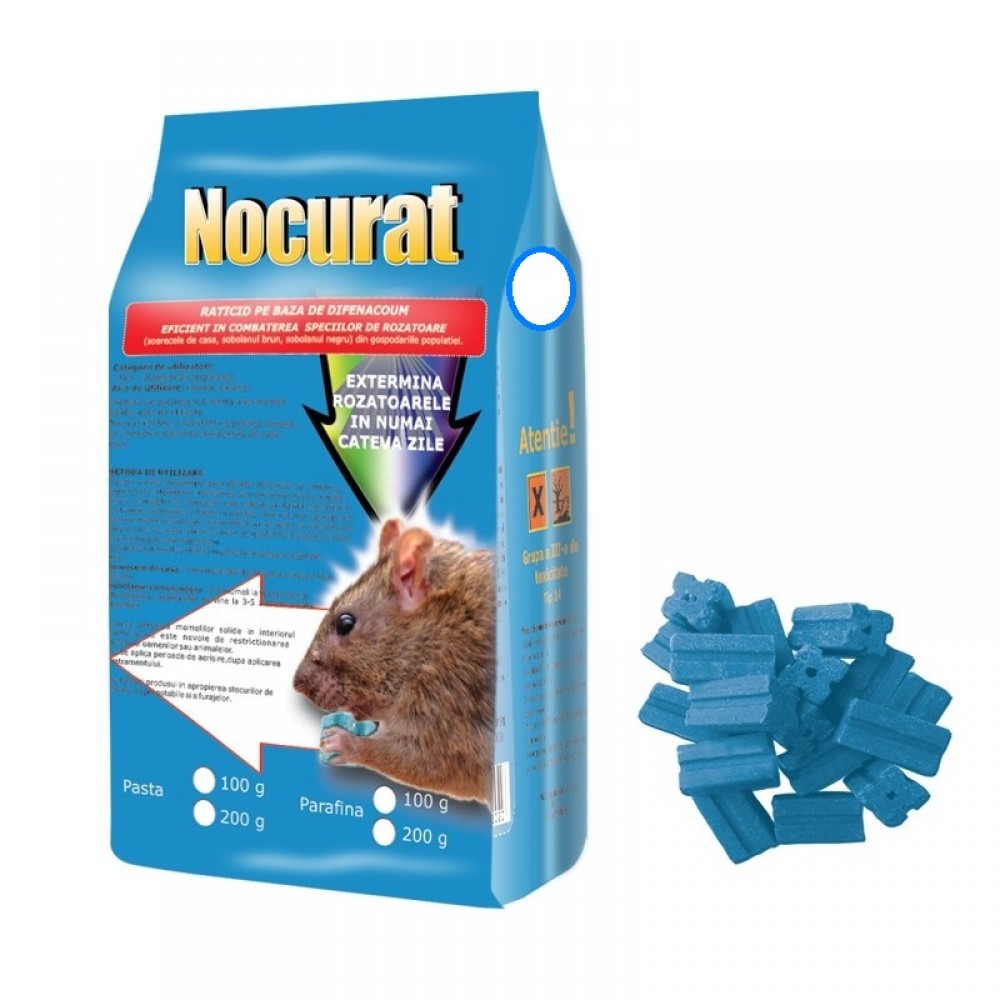 Raticid momeala Nocurat sub forma de baton/ bloc cerat 200gr.