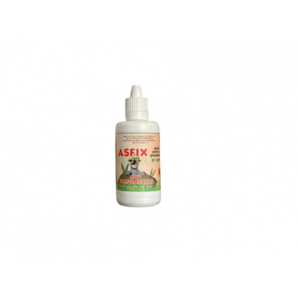Solutie Asfix anti cartite, eliminare, combatere rozatoare pe baza de sulf, 50ml.